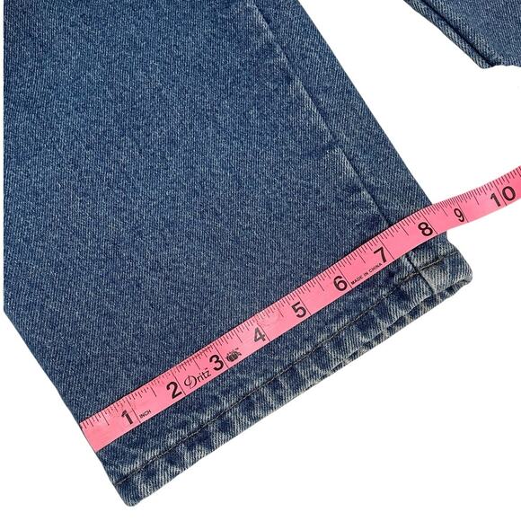 L.L. Bean Double L Plaid Flannel Lined Jeans Natural Fit Medium Wash Blue 35x30 - Picture 13 of 16